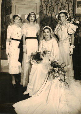 Inconnue, Marie-Madeleine, Hélène, Marguerite. Mariage d'Hélène en 1938.